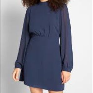 ModCloth 60s Style Sheath Mini Dress Mock Neck NWT